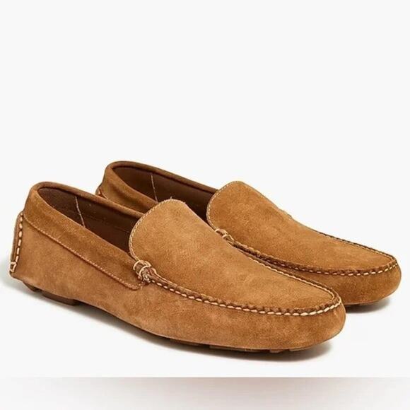 J.Crew Men's BF764 Leather Upper Driving Loafer Flat Slip-On Tan Size 10.5